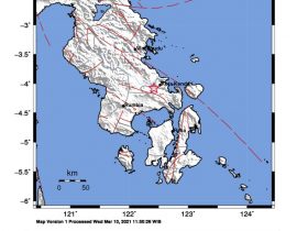 Gempa Tektonik 2.8 Skala Richter Guncang Ranomeeto Barat dan Konawe Selatan