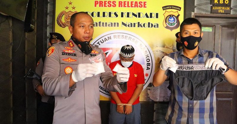 Sembunyikan Sabu di Celana Dalam, Pria di Kendari Diringkus Polisi