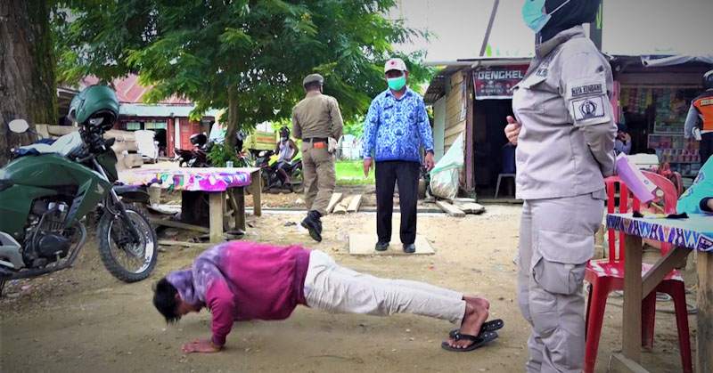 36 Orang Terjaring Sanksi Sosial dalam Perpanjangan Operas Yustisi di Perbatasan Kendari