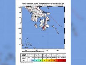 Gempa Tektonik 2.7 SR Guncang Wilayah Bau-Bau