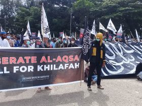 Aliansi Muslim Bersatu Kendari Turun Jalan, Serukan Bela Palestina