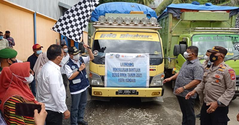PPKM, 21 ribu Warga Kota Kendari Terima Bantuan Beras