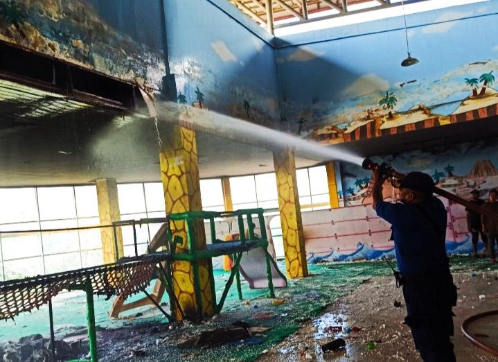 Pasar Sentar Kota Terbakar, Api Diduga dari Sampah yang Dibakar Anak anak