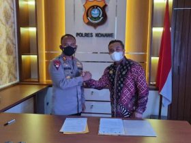 Mudahkan Pelayanan Hukum, Polres Konawe dan PN Unaaha Teken MoU E Pandu