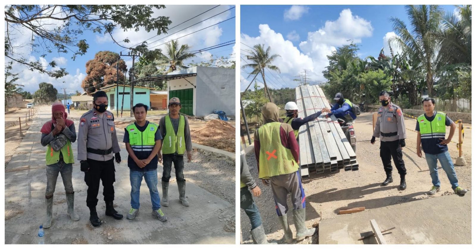 Peduli Keselamatan Pekerja, PT. YASA Gandeng Polisi Kerjakan Jalan Beton