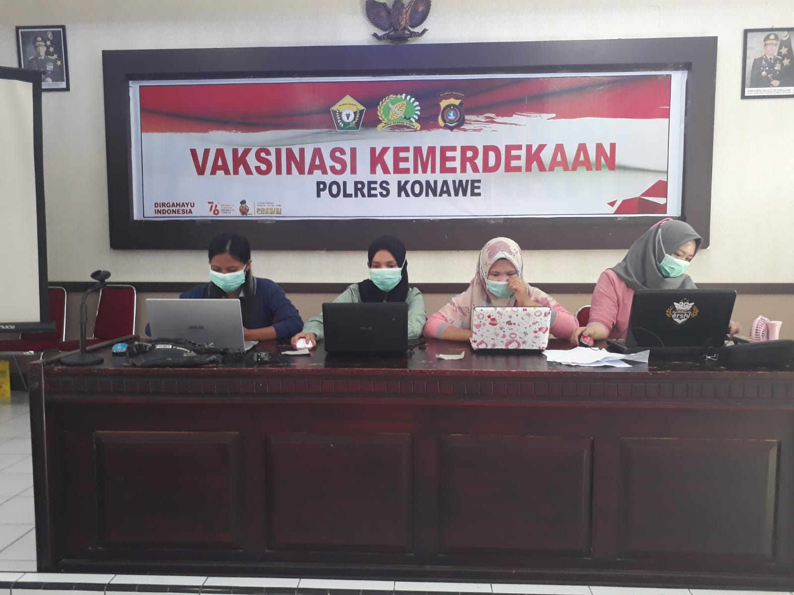 Kejar Herd Immunity, Polres Konawe Vaksinasi ke Desa Desa