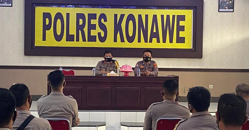 Evaluasi Tim Vaksinasi, Wakapolres Konawe : Pandemi Belum Berakhir