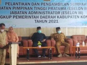 Bupati Konawe Minta 7 Pejabat yang Baru Dilantik Tunjukkan Kinerja Terbaik
