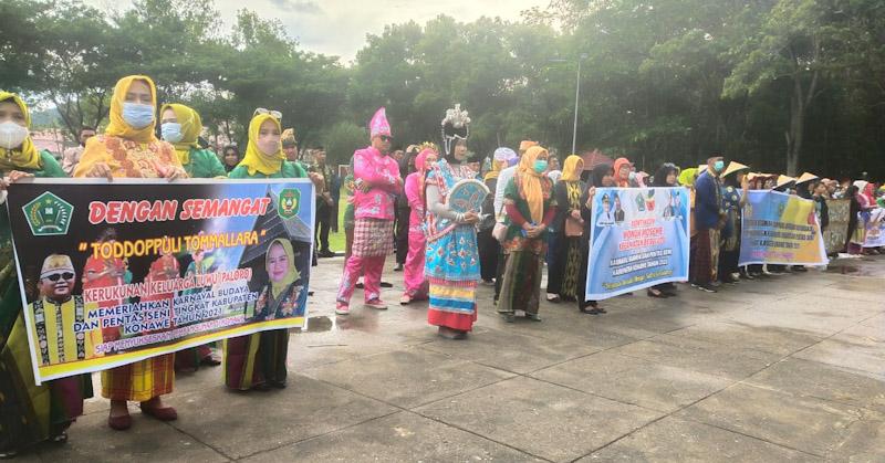 Tutup Tahun 2021, Pemda Konawe Gelar Karnaval Budaya