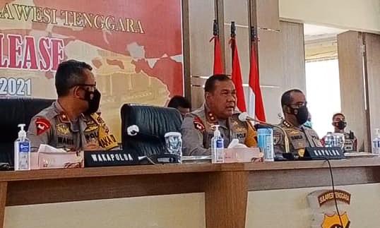 Polda Sultra Mencatat Kasus Kejahatan Tahun 2021 Menurun