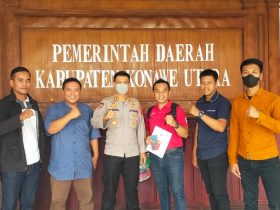 Polres Dan PWI Konut Bangun Sinergitas Sukseskan HPN 2022 di Kendari