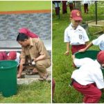 HPSN, Dikbud Konawe Ajak Pelajar TK dan SD Bersihkan Sampah