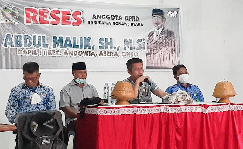 Anggota DPRD Konut Abdul Malik Gelar Reses di Kelurahan Wanggudu, Ini Usulan Masyarakat