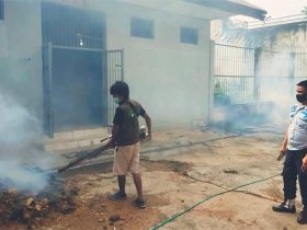 Antisipasi DBD, Rutan Unaaha Fogging Blok Hunian WBP