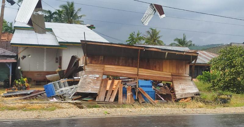 BPBD Konawe Data Warga Terdampak Angin Puting Beliung di Ameroro