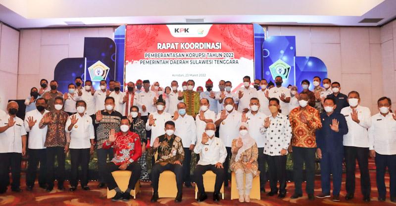 Bupati Konut Rakor Bersama KPK, APBD Diperketat Sebagai Daerah Peraih WTP 4 Kali Berturut-turut