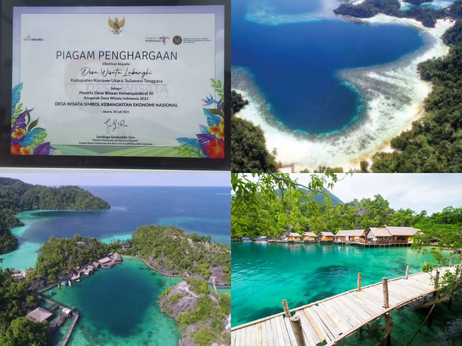 Raih Penghargaan Desa Wisata, Labengki Konut Dinobatkan Simbol Kebangkitan Ekonomi Nasional