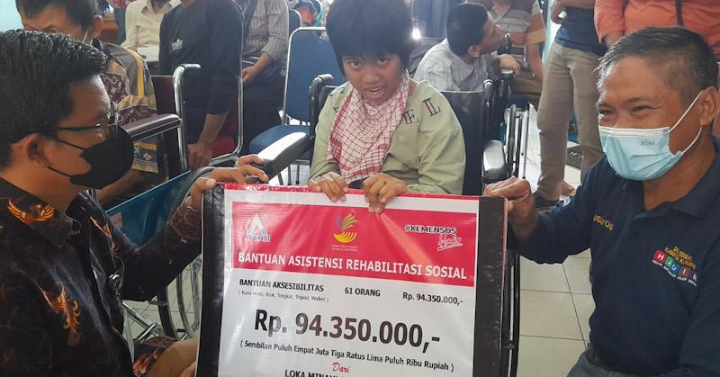 Penyandang Disabiltas di Konawe Dapat Bantuan Atensi dari Kemensos