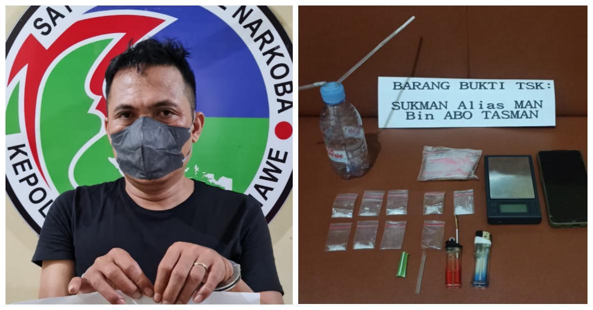 Miliki 2,88 Shabu Seorang Warga Konawe Dipastikan Lebaran di Sel Tahanan