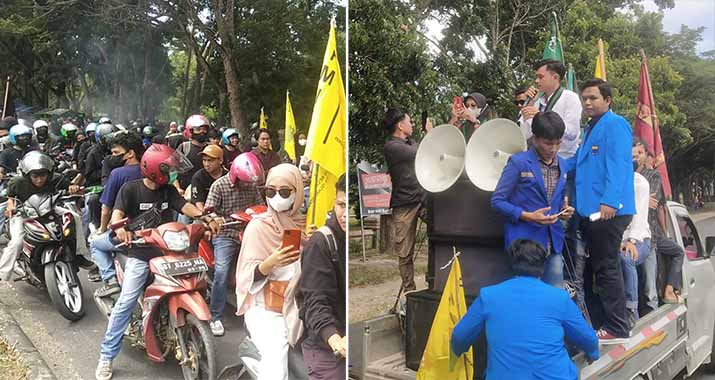Tolak Penundaan Pemilu, BEM Unilaki dan Aliansi Cipayung Konawe Turun Jalan