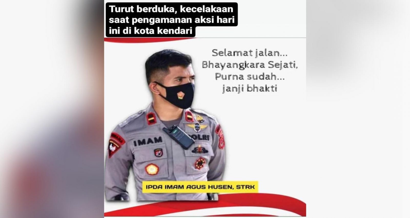 Perwira Brimob Polda Sultra Meninggal Usai Pengamanan Demo Mahasiswa di Gedung DPRD