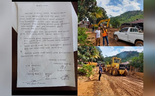 KSO MTT Bersama Tokoh Pemuda dan Masyarakat Perbaiki Jalan Lingkar Tambang Blok Mandiodo