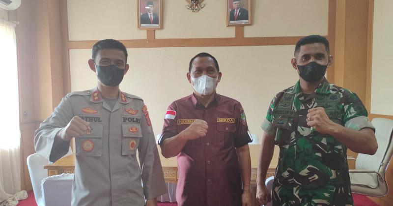 Tingkat Pelayanan dan Keamanan, Pemda Konut, Kodim 1471/Kendari dan Polres Perkuat Sinergitas Kerja