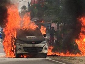 Satu Mobil di Konawe Ludes Terbakar Usai Isi Pertalite 15 Jerigen