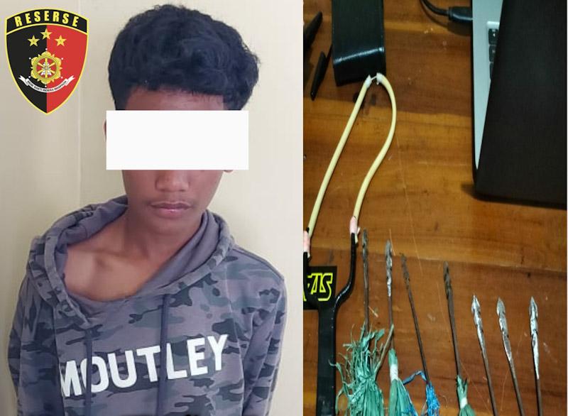 Kedapatan Bawa Ketapel Busur di Lokasi Wisata, Remaja di Kendari Diamankan Polisi