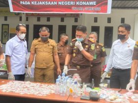 Kejari Konawe Musnahkan Barang Bukti Narkoba Seberat 159,45