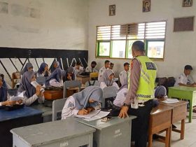 Lakalantas Meningkat, Polres Konawe Sosialisasi ke Pelajar
