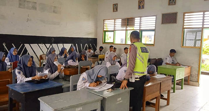Lakalantas Meningkat, Polres Konawe Sosialisasi ke Pelajar