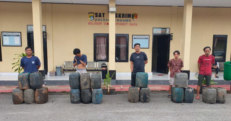 Timbun BBM Subsidi 665 Liter , 4 Orang Pemuda di Konawe Ditahan Polisi