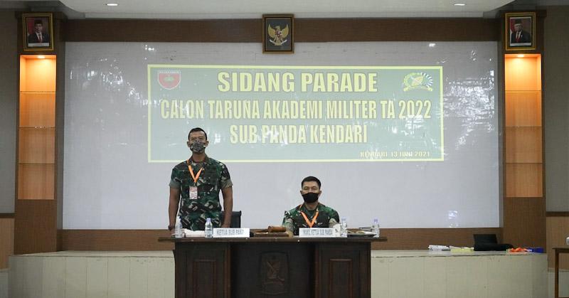 44 Pemuda Terbaik Sultra Ikuti Sidang Parade Catar Akmil Sub Panda Kendari