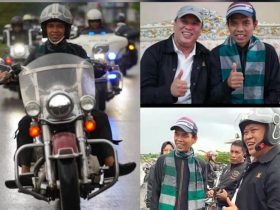 Hajat Terkabulkan Untuk Sultra, Ruksamin Naik Harley Davidson Bersama Ustadz Abdul Somad