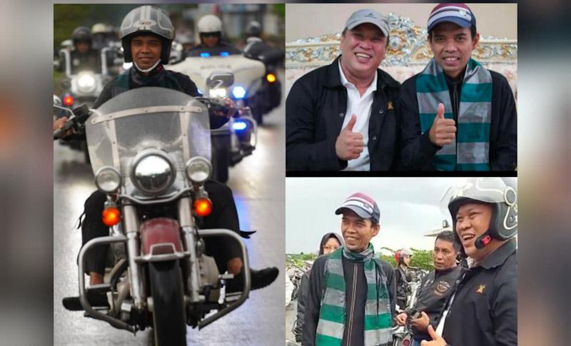 Hajat Terkabulkan Untuk Sultra, Ruksamin Naik Harley Davidson Bersama Ustadz Abdul Somad