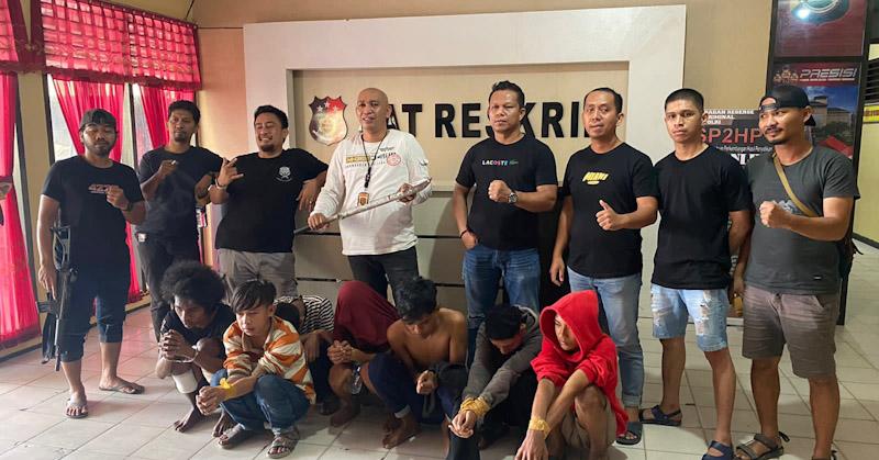 7 Pelaku Pengeroyokan di Tugu Adi Bahasa Diringkus Buser 77 Polresta Kendari