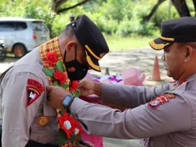 Tiba di Mapolres Konawe, AKBP Ahmad Setiadi Disambut Tarian Mondotambe