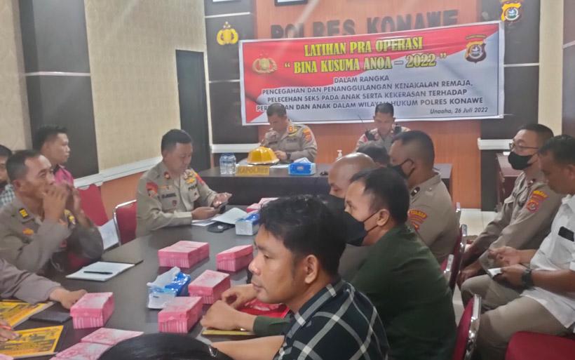 Polres Konawe Gelar Ops Bina Kusuma Anoa 2022 Selama 10 Hari, Ini Sasarannya