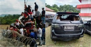 Ricuh Demonstrasi di Koltim, Massa Tebang Pohon Untuk Blokir Jalan
