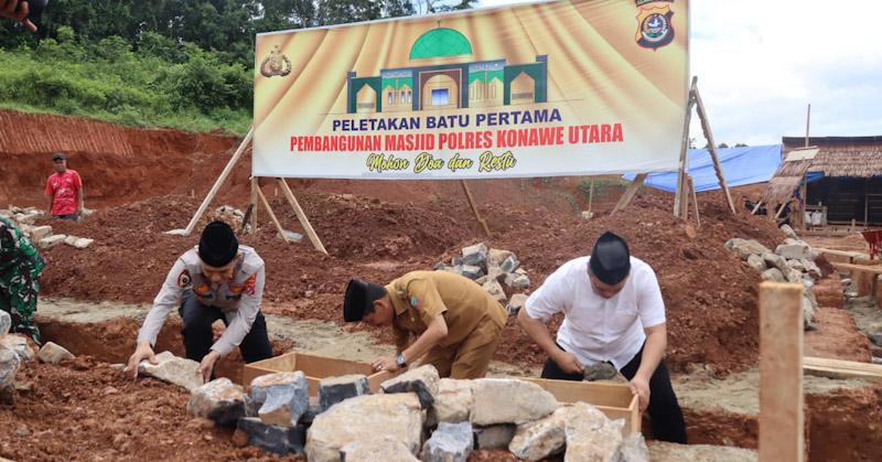 HUT Bhayangkara, Bupati Konut Bantu Pembangunan Mesjid Polres 200 Juta Dan Mobil Dalmas