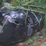 Licin dan Hujan, Mobil Fortuner Masuk Jurang di Wolasi