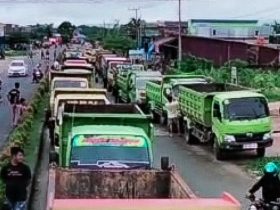 Demo Sopir Truk di SPBU Puuwatu, Macet Panjang Hingga Terminal