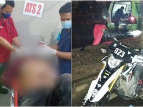 Ngebut, Pengendara Trail Terluka Parah Setelah Tabrak Trotoar di Kendari