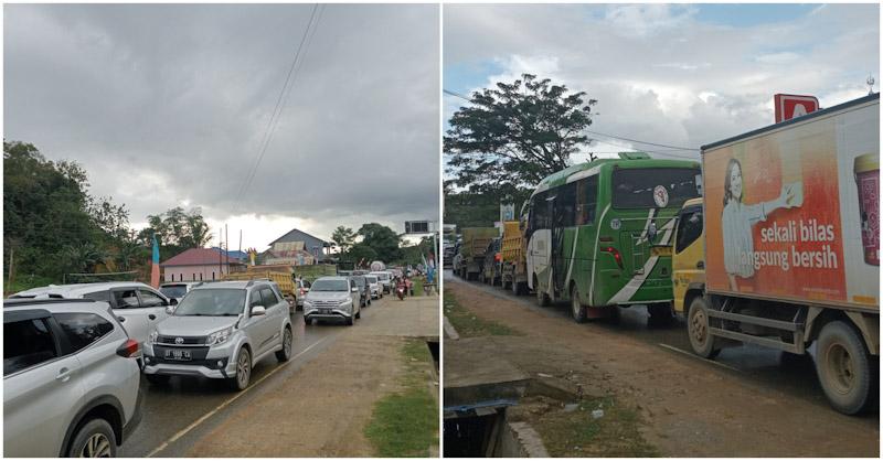 Macet Sepanjang 2 Kilometer Terjadi di Perbatasan Kendari - Konawe, Ini Penyebabnya