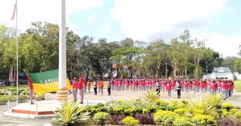 75 Pelajar Pasukan Paskibraka Konawe Ikut Gladi Bersih Upacara Pengibaran dan Penurunan Bendera