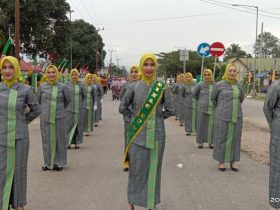 Lomba Gerak Jalan Perayaan HUT RI, Dinas PPKB Konut Tampil Menarik