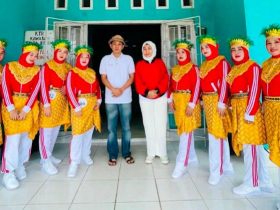 Kostum Merah Putih, Peserta Senam Mora Dinas Pariwisata Konut Tampil Indah Dan Menarik