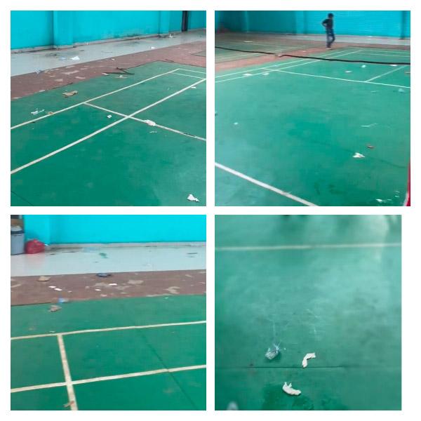 Dipakai Lomba Senam Mora, GOR Konut Rusak Dan Jadi Area Pembuangan Sampah, Panitia Tak Peduli