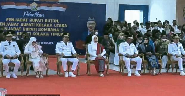 Lantik 3 Pj Bupati dan 1 Wakil Bupati, Gubernur Sultra : Pastikan Masyarakat Dapat Pelayanan